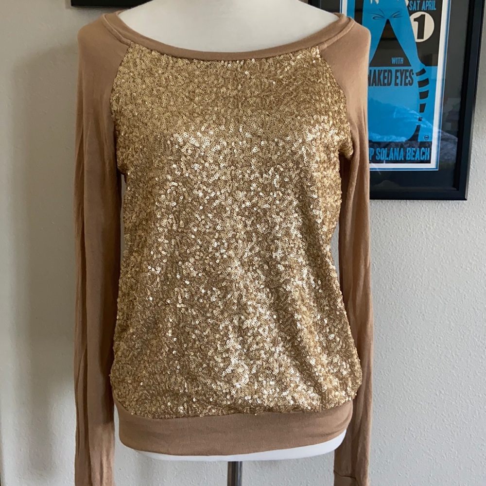 Three Dots Sequined Sweater